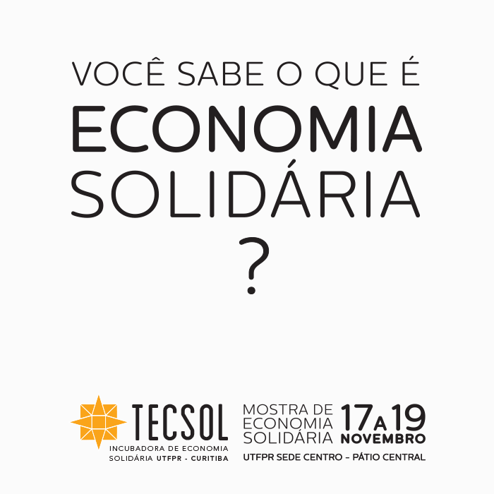 1° Mostra de Economia Solidária da UTFPR